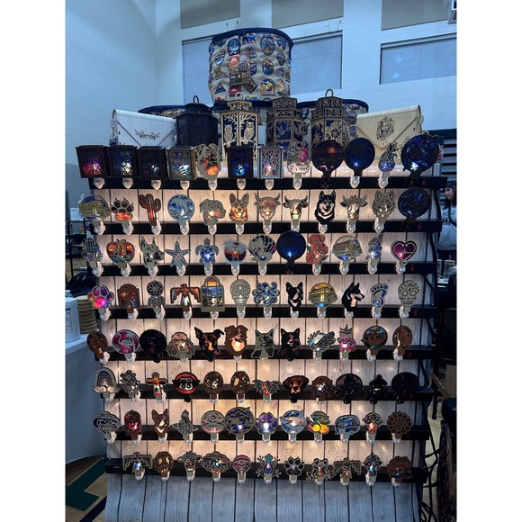 Cross Night Light Plug In Religious Home Decor Stained Glass Look Handcrafted - Picture 9 of 11